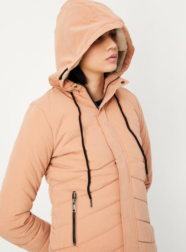 Women Quilted Hooded Puffer Jacket