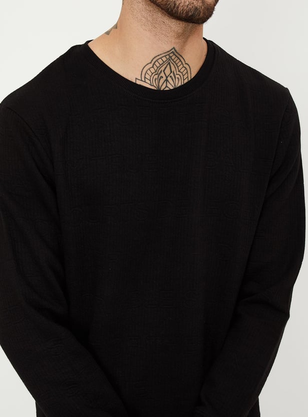 Men Embossed Athleisure Sweatshirt