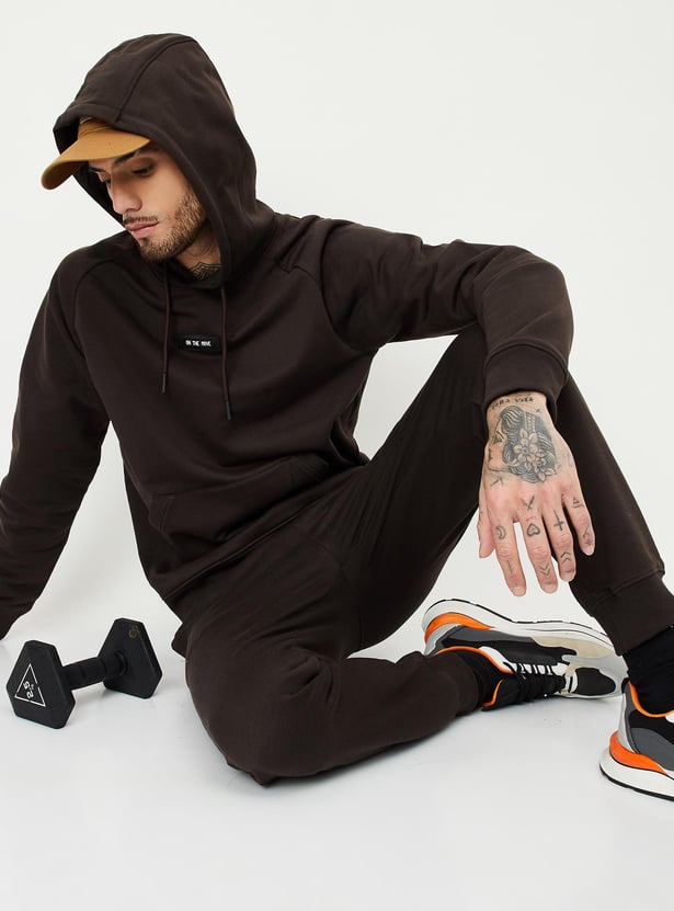 Men Solid Hooded Sweatshirt