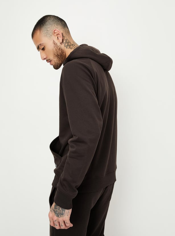 Men Solid Hooded Sweatshirt