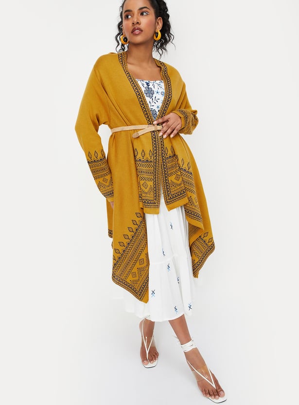 Women Printed Waterfall Shrug