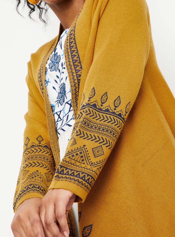 Women Printed Waterfall Shrug
