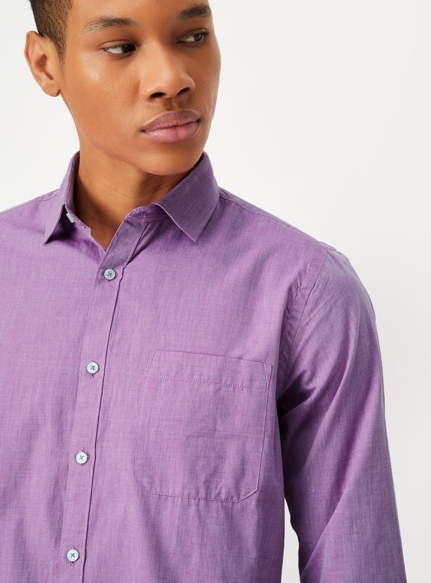 Men Solid Slim Fit Formal Shirt