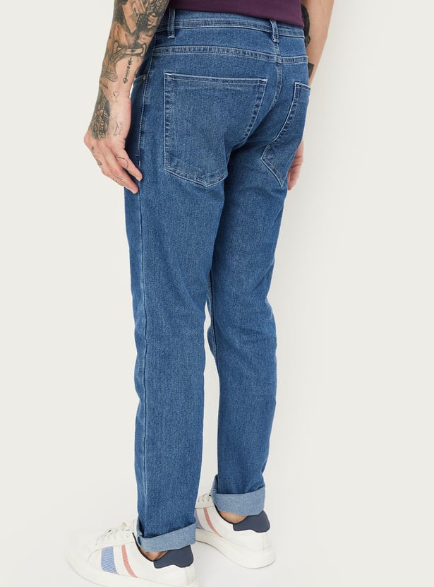 Men Skinny Fit Washed Jeans