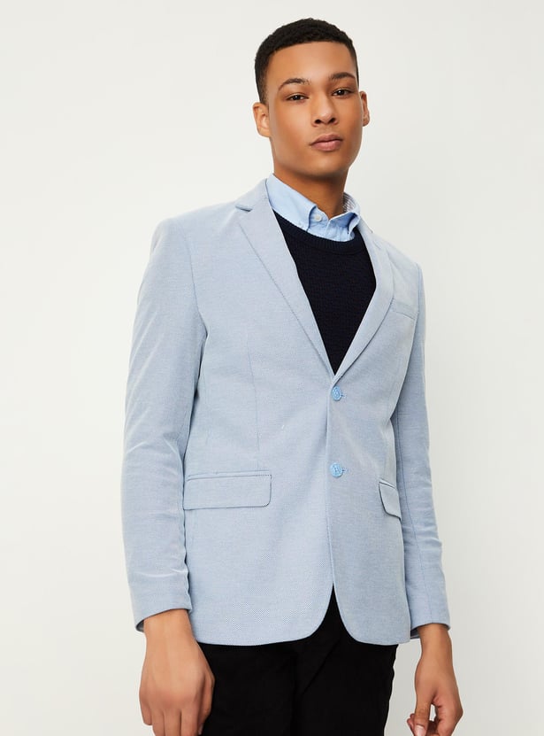 Men Solid Slim Fit Classic Blazer