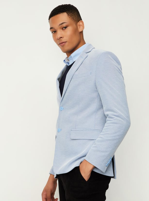 Men Solid Slim Fit Classic Blazer