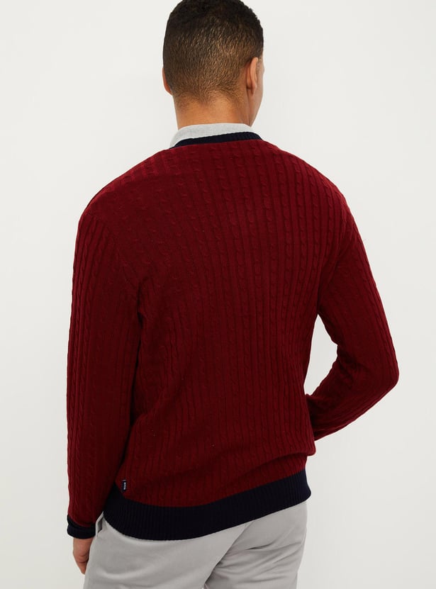 Men Knitted Reversible Sweater