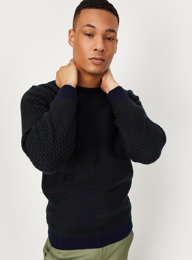 Men Knitted Reversible Sweater