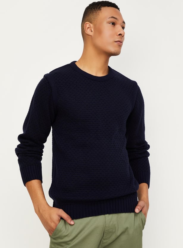 Men Knitted Reversible Sweater