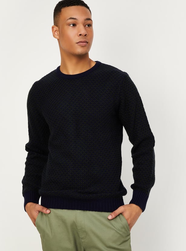 Men Knitted Reversible Sweater