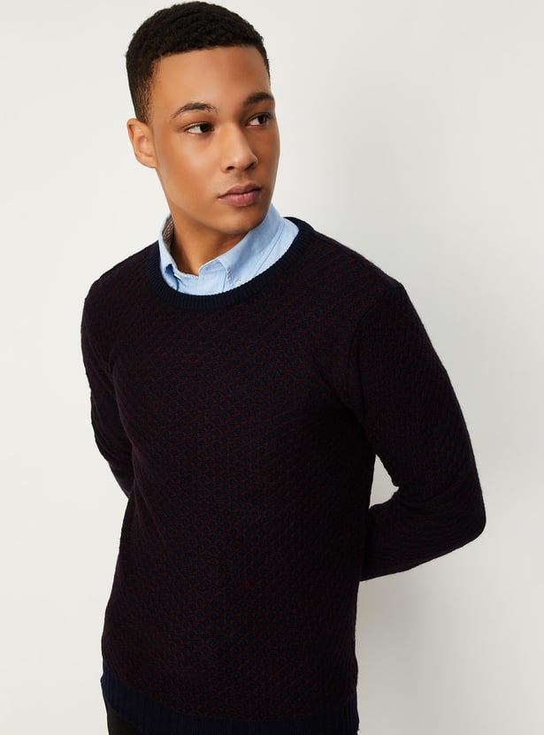 Men Knitted Reversible Sweater