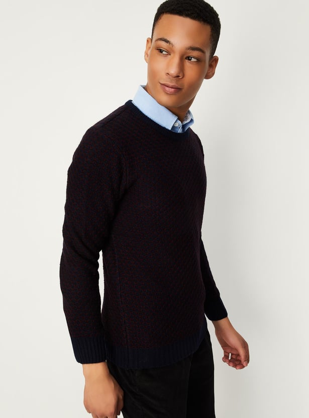 Men Knitted Reversible Sweater