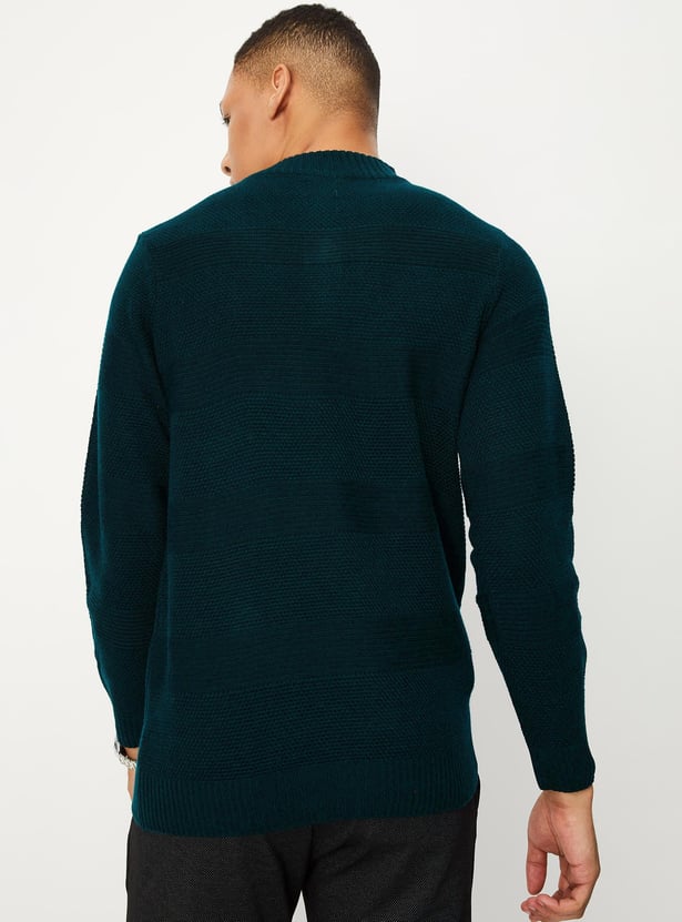 Men Knit Quarter-Zip Sweater