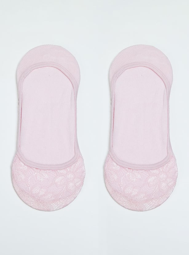 Women Lace No Show Socks - Pack of 3