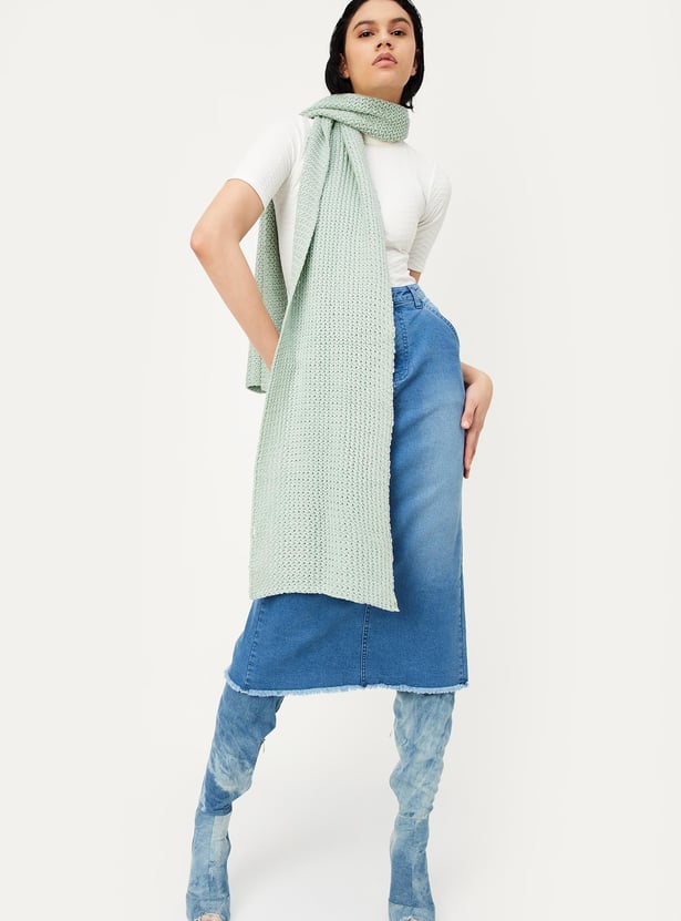 Buy Women Cable Knit Muffler Online at just Rs. 699.0