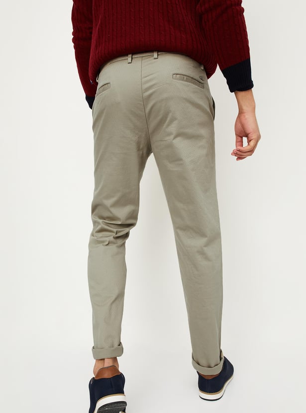 Men Slim Fit Smart Casual Chinos