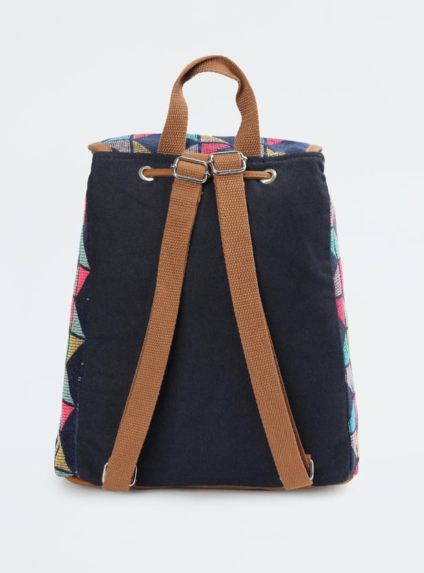 Girls Geometric Printed Backpack