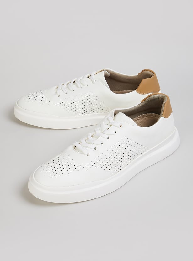 Men Colourblocked Perforated Sneakers