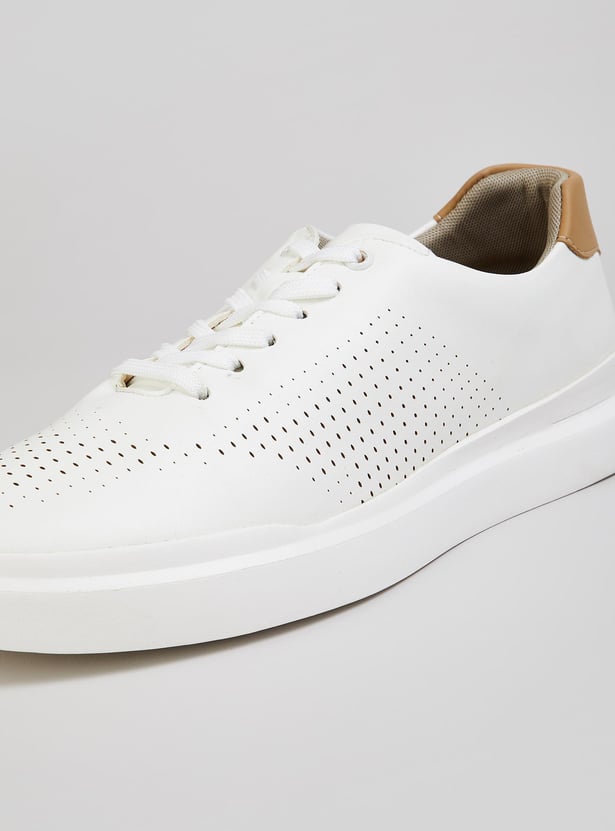 Men Colourblocked Perforated Sneakers