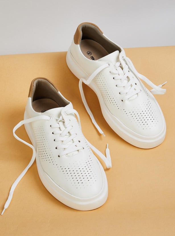 Men Colourblocked Perforated Sneakers