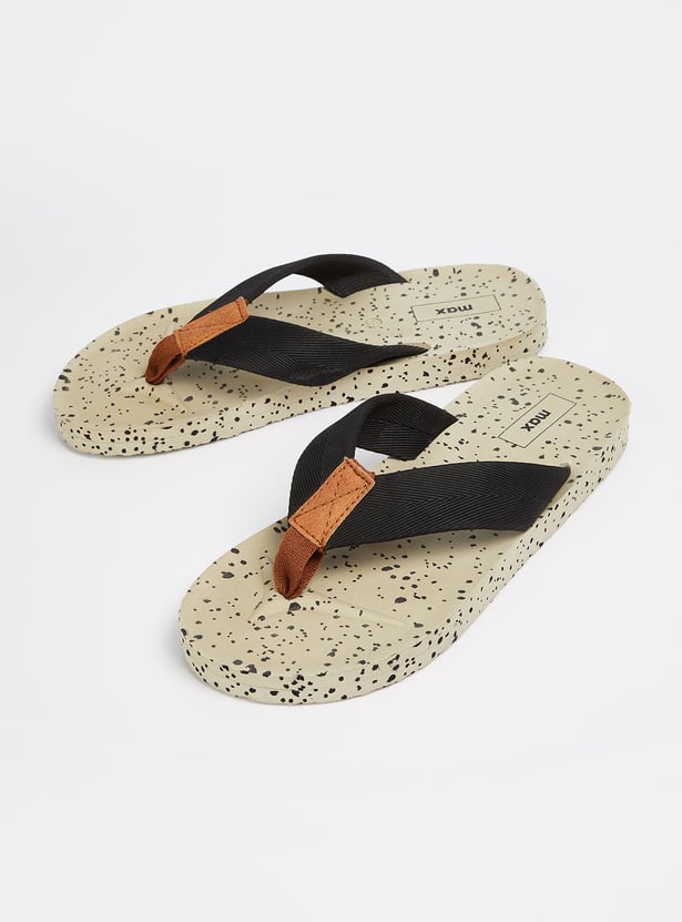 Men Printed V-Strap Slipper