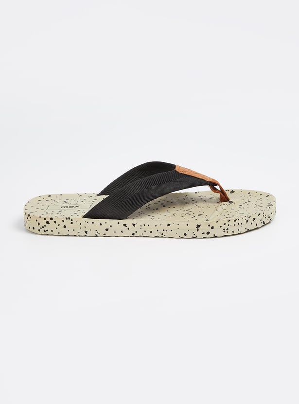 Men Printed V-Strap Slipper