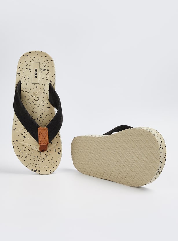 Men Printed V-Strap Slipper