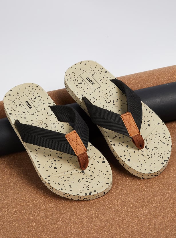 Men Printed V-Strap Slipper