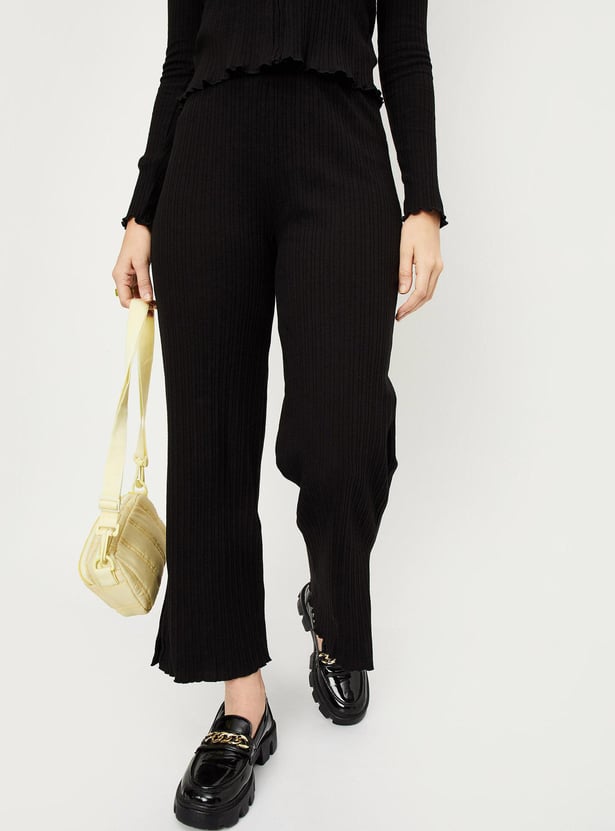 Women Rib-Knit Trousers