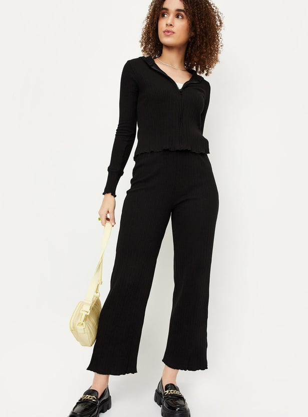 Women Rib-Knit Trousers