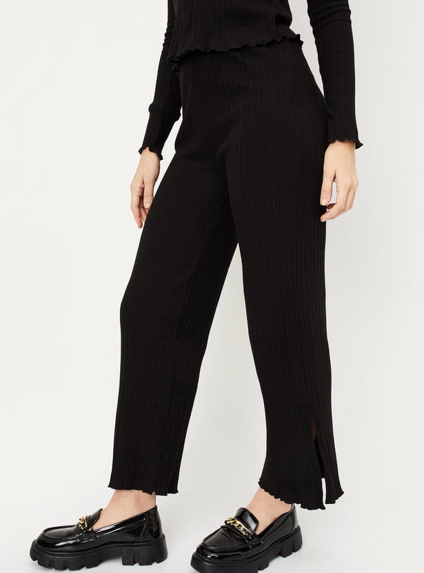 Women Rib-Knit Trousers