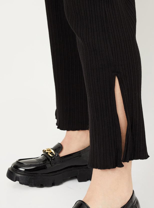 Women Rib-Knit Trousers