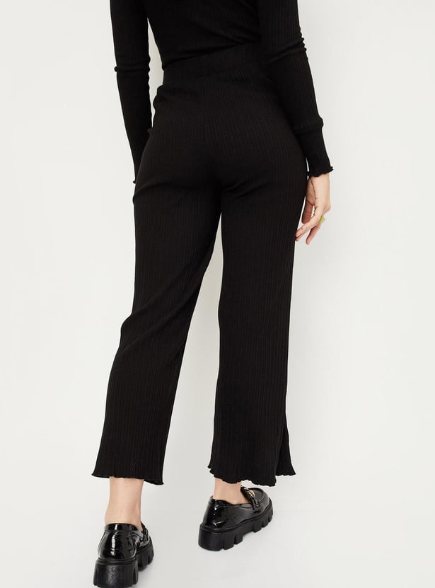 Women Rib-Knit Trousers