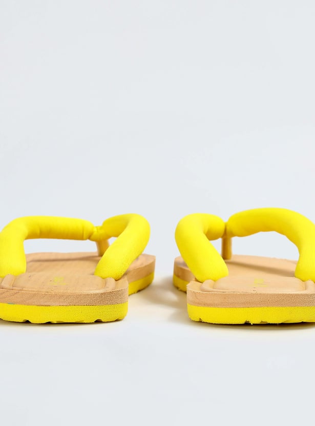 Women Colourblocked V-Strap Slippers