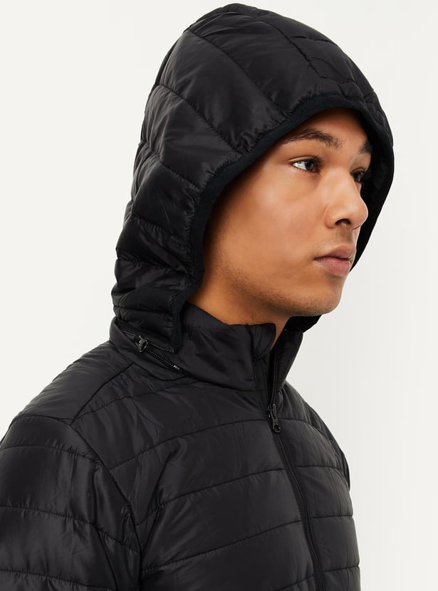 Men Hooded Packable Puffer Jacket