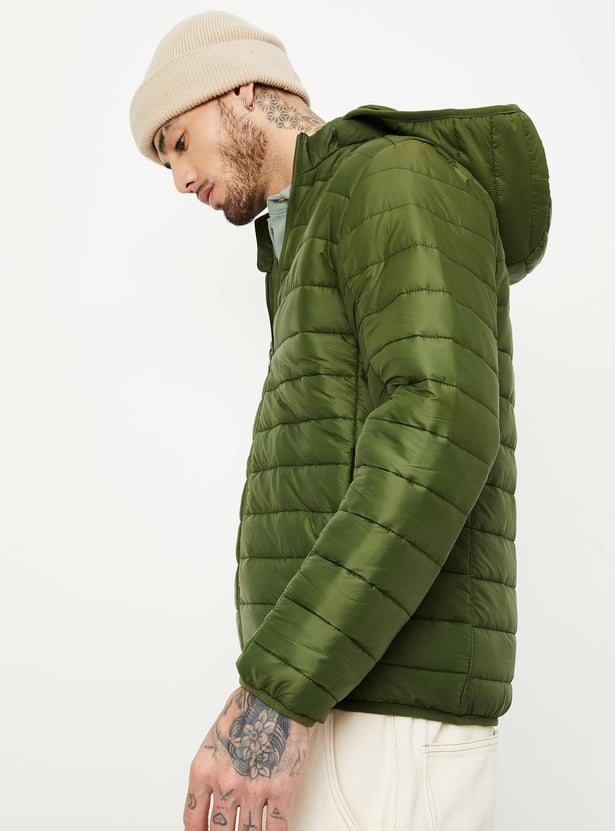 Men Hooded Packable Puffer Jacket