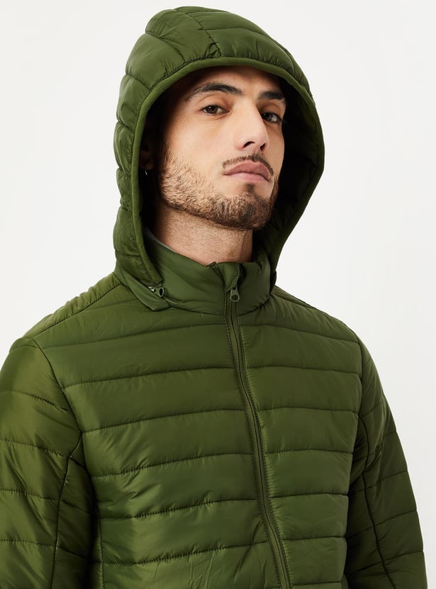 Men Hooded Packable Puffer Jacket