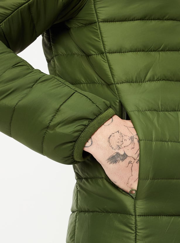 Men Hooded Packable Puffer Jacket