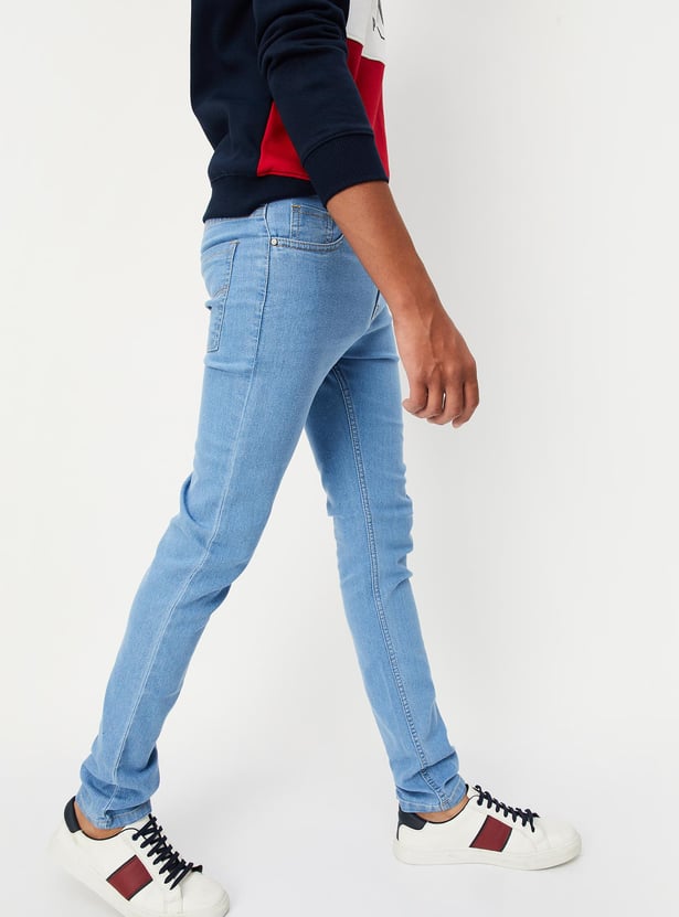 Boys Slim Fit Washed Jeans