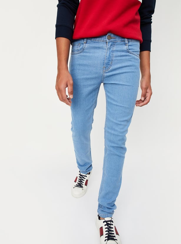 Boys Slim Fit Washed Jeans