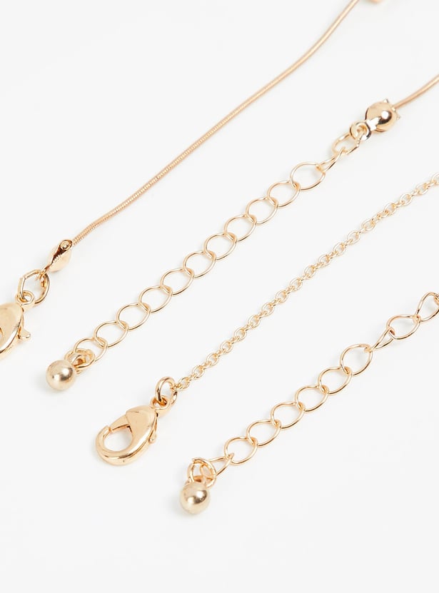 Women Assorted Anklets - Set of 2