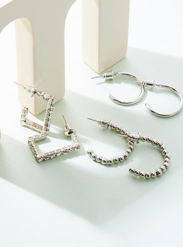 Women Assorted Hoop Earrings - Pack of 3