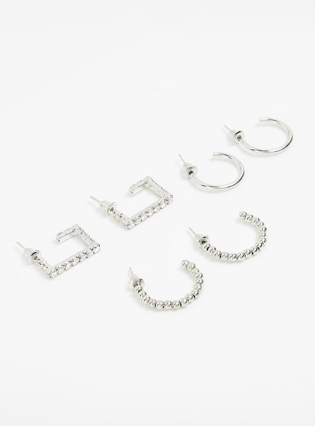Women Assorted Hoop Earrings - Pack of 3