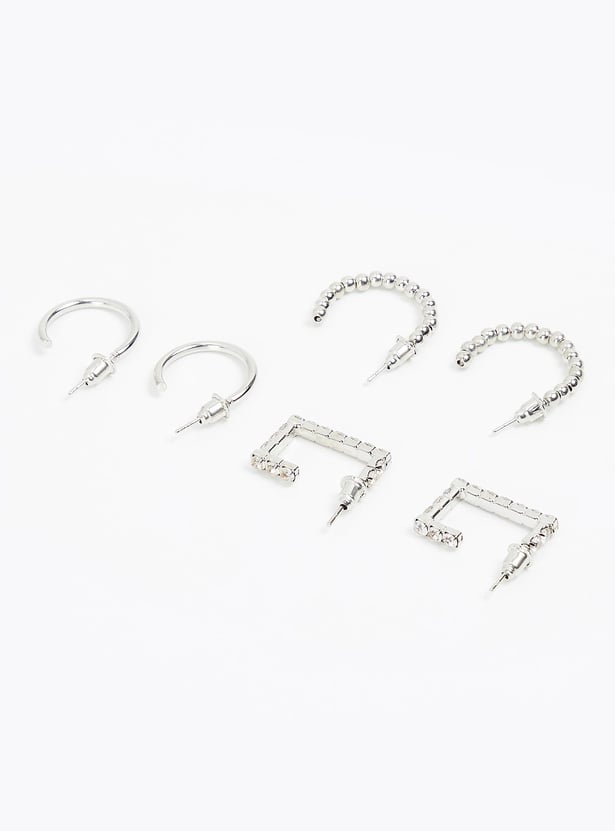 Women Assorted Hoop Earrings - Pack of 3