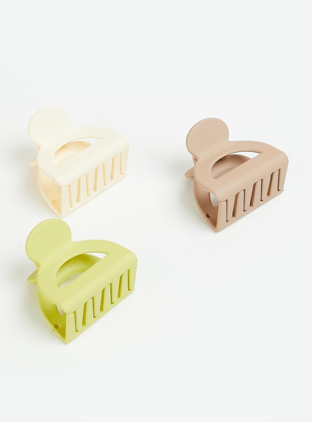 Women Solid Claw Clips - Pack of 3