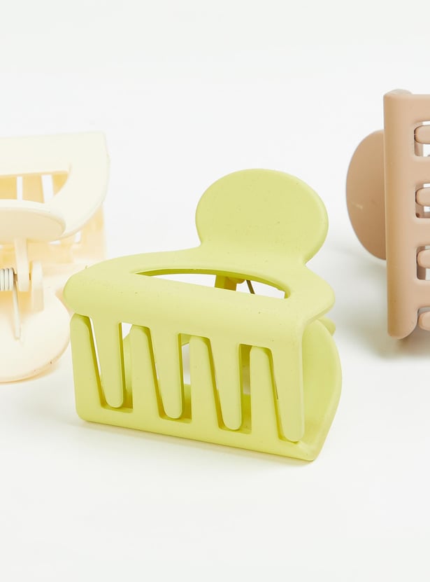 Women Solid Claw Clips - Pack of 3