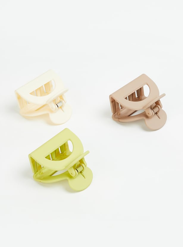 Women Solid Claw Clips - Pack of 3