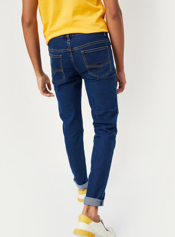 Boys Slim Fit Washed Jeans