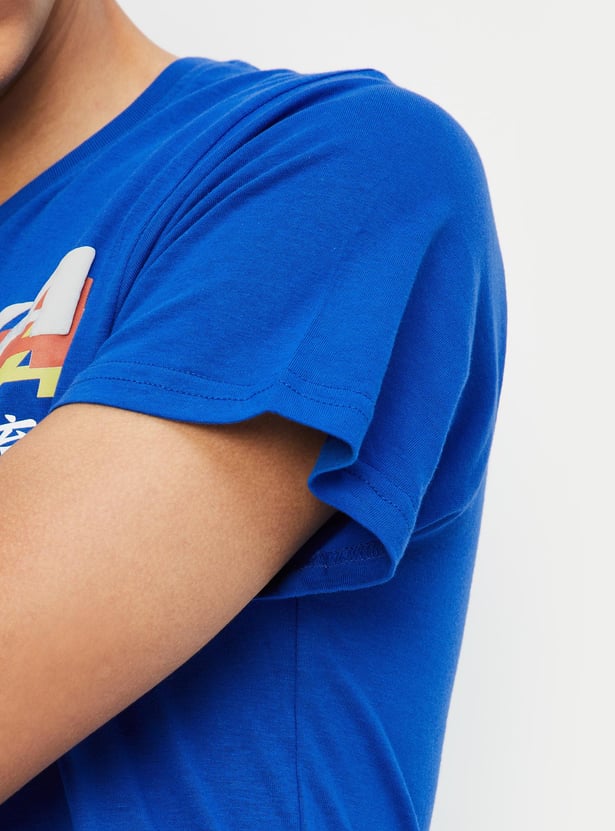 Boys Typographic Printed T-shirt