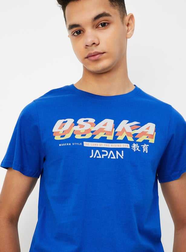 Boys Typographic Printed T-shirt